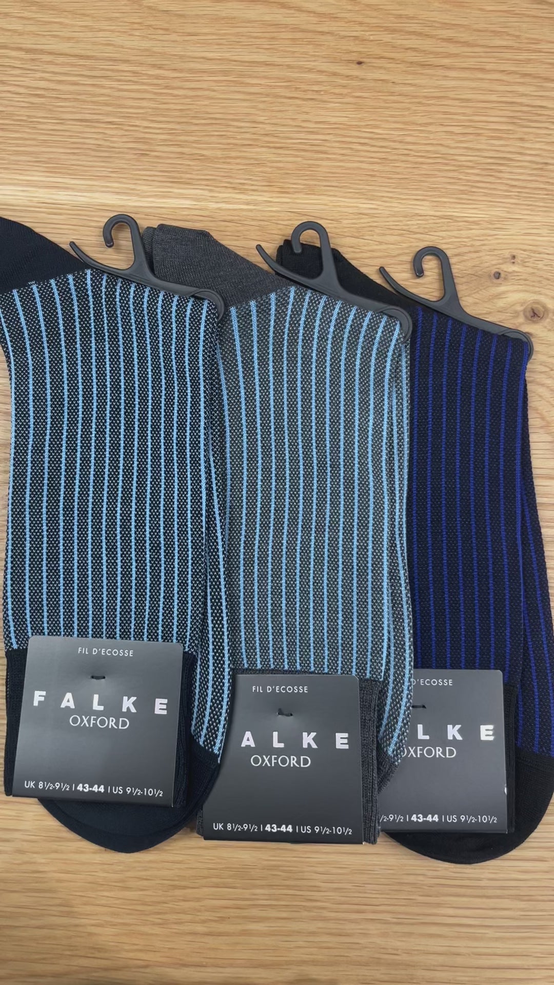 Falke dark navy light blue striped socks