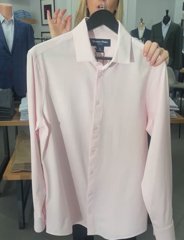 True Pink Solid Leeward Dress Shirt From Mizzen + Main