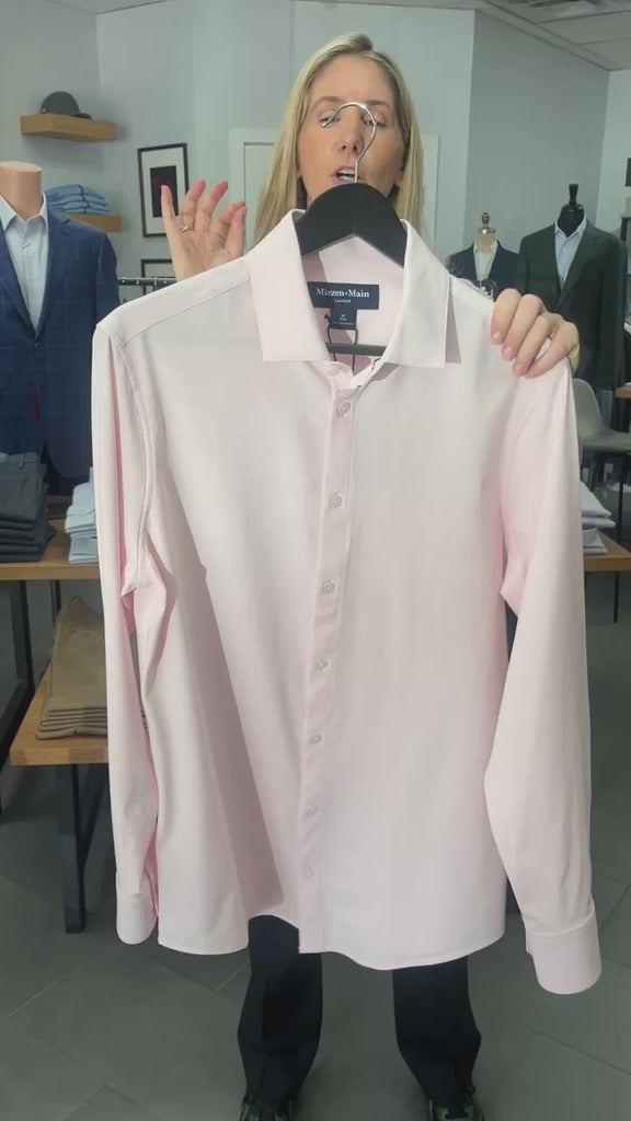 True Pink Solid Leeward Dress Shirt From Mizzen + Main