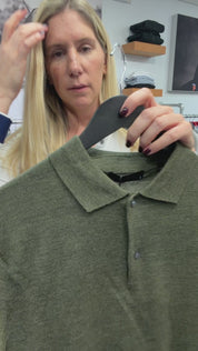 Greyson Saratoga Sweater polo in Midnight Camp, video