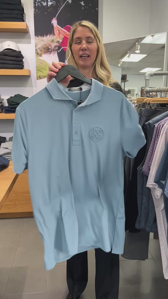 Embossed Circle G's Tech Jersey Polo - Fjord | G/FORE