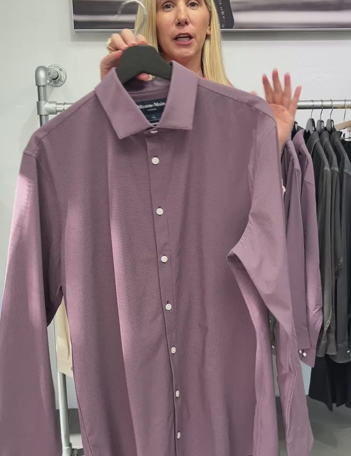 Mizzen+Main Eggplant Levi Plaid 