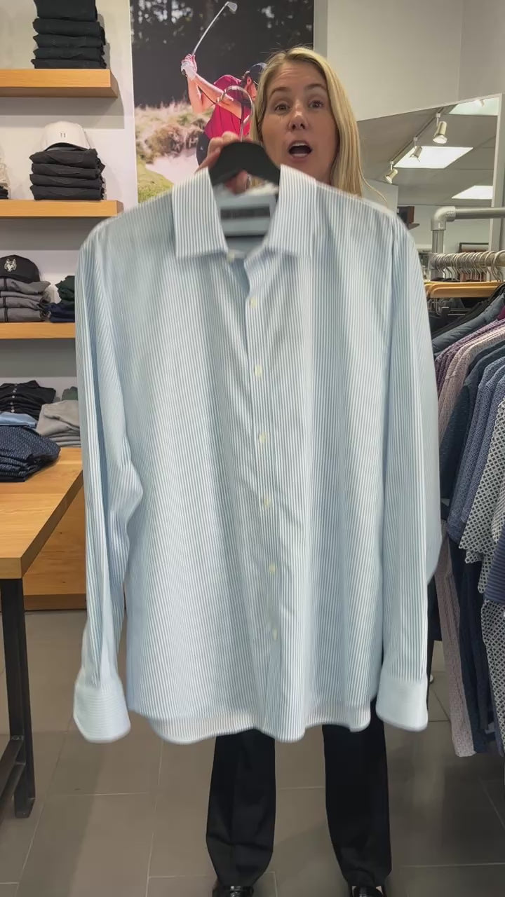 Spread Collar Stretch Woven Stripe Shirt Baja G/FORE