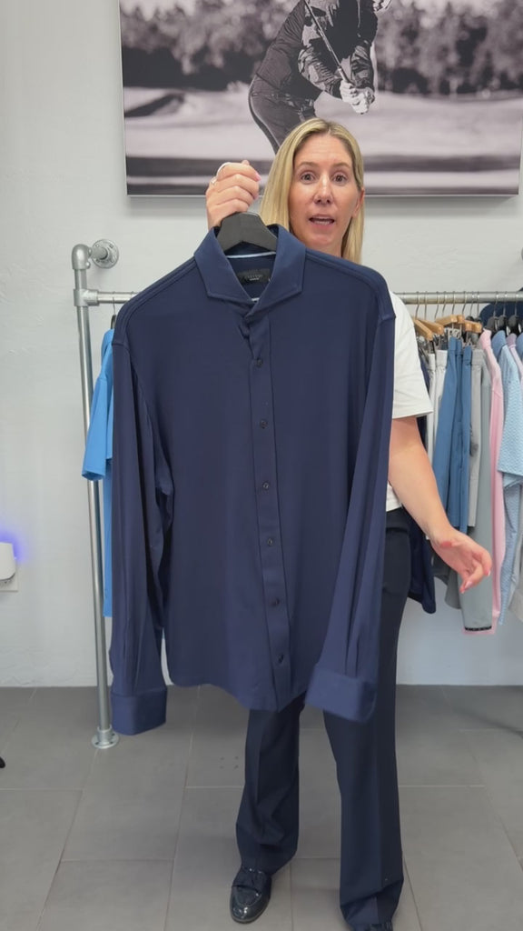 Catskill Knit Shirt Maltese Blue Greyson Clothiers