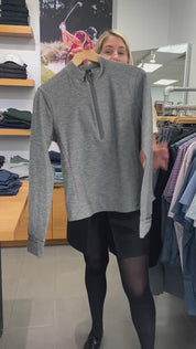 Halley II Melange Quarter Zip - Smoke Heather | Greyson Clothiers