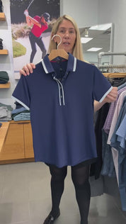 Scarlett Luxe Short Sleeve Polo - Maltese Blue | Greyson Clothiers