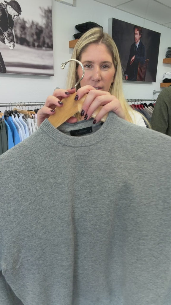 Tomahawk Cashmere Crewneck Sweater Smoke Heather Greyson Clothiers video