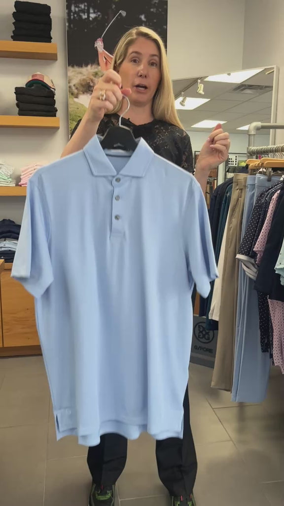 Greyson Clothiers Short Sleeve Omaha Polo in Wolf Blue