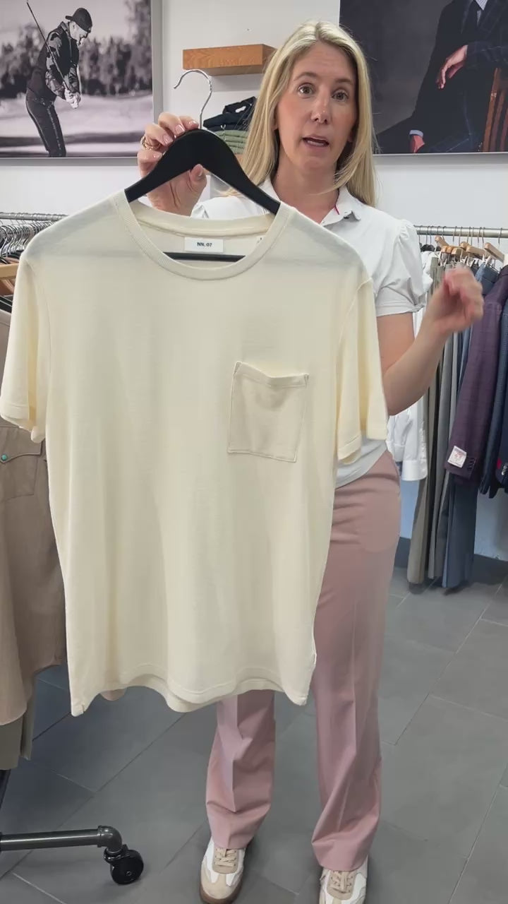 Clive Short Sleeve Shirt Egg White NN07