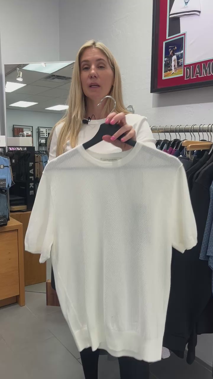 CREAM SHORT SLEEVE CREW LORENZONI