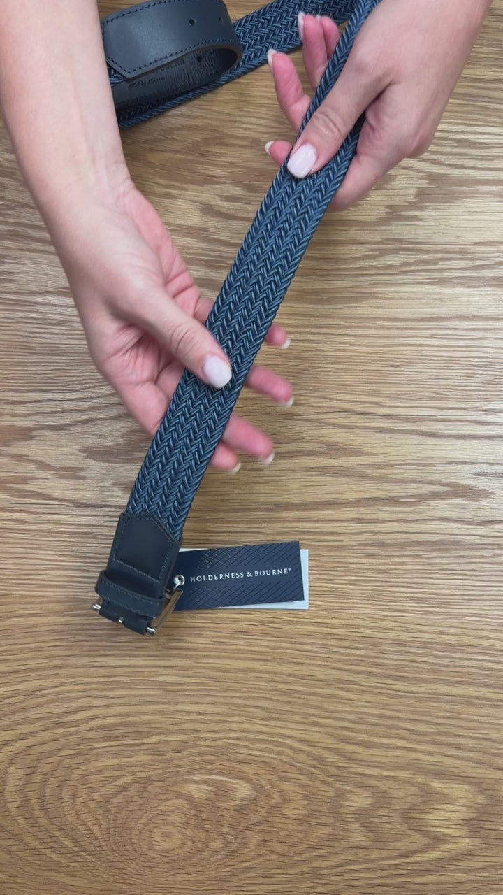 The Fischer Belt - Navy & Slate | Holderness & Bourne