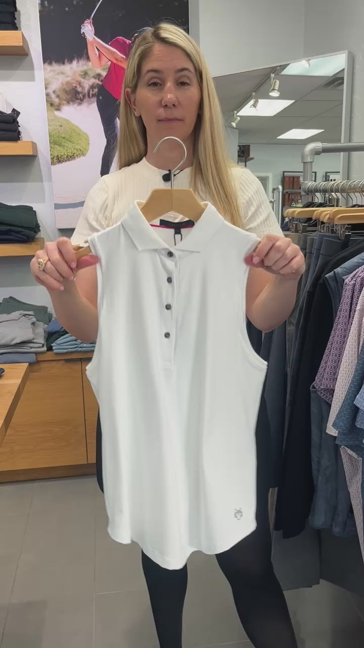 Sleeveless Scarlett Polo - Arctic | Greyson Clothiers