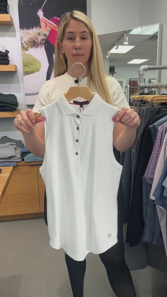 Sleeveless Scarlett Polo - Arctic | Greyson Clothiers