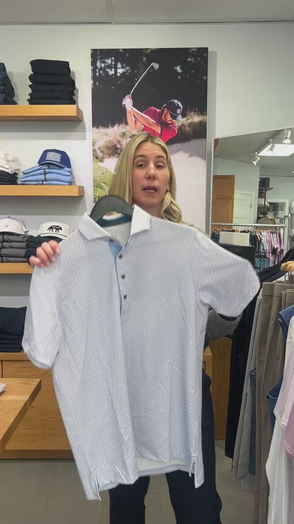 Ponderous Wolf Short Sleeve Polo Jellyfish Greyson Clothiers 