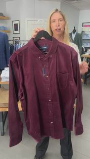 Jackson Corduroy Shirt Wine Mizzen + Main