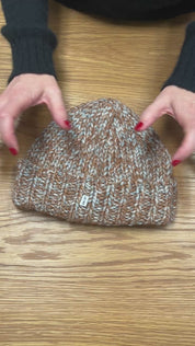 Chunky Wool Blend Beanie - Caramel NN.07