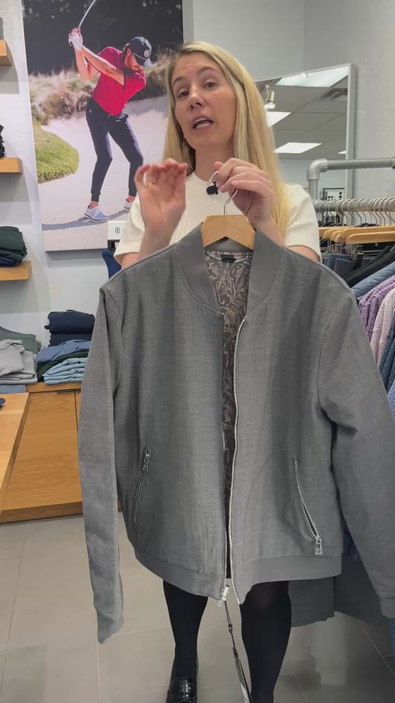 Reversible Serrano Bomber Jacket - Smoke Heather | Greyson Clothiers