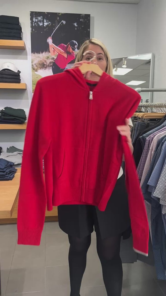 Full Zip Koko Hoodie - Ruby | Greyson Clothiers