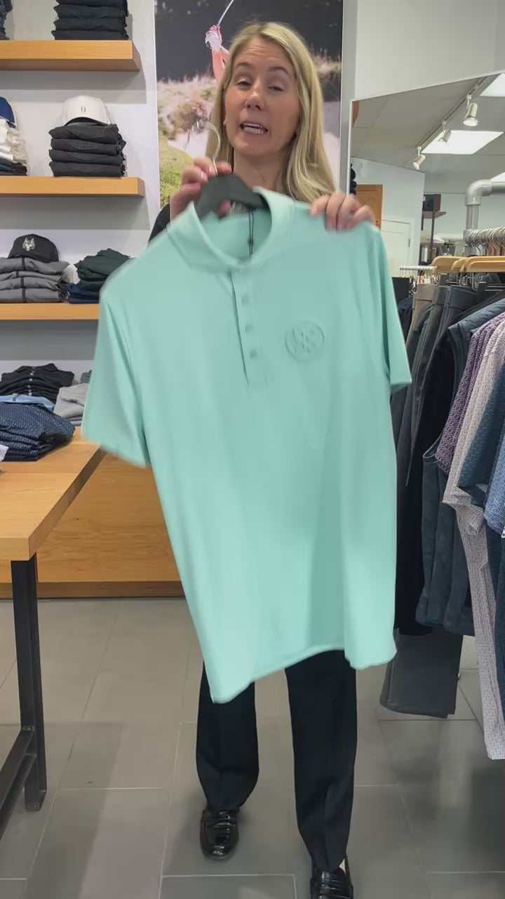 Embossed Circle G's Tech Jersey Polo - Mint | G/FORE