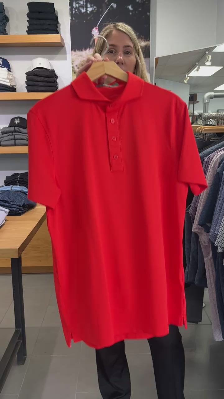 Rib Gusset Polo in Poppy G/FORE