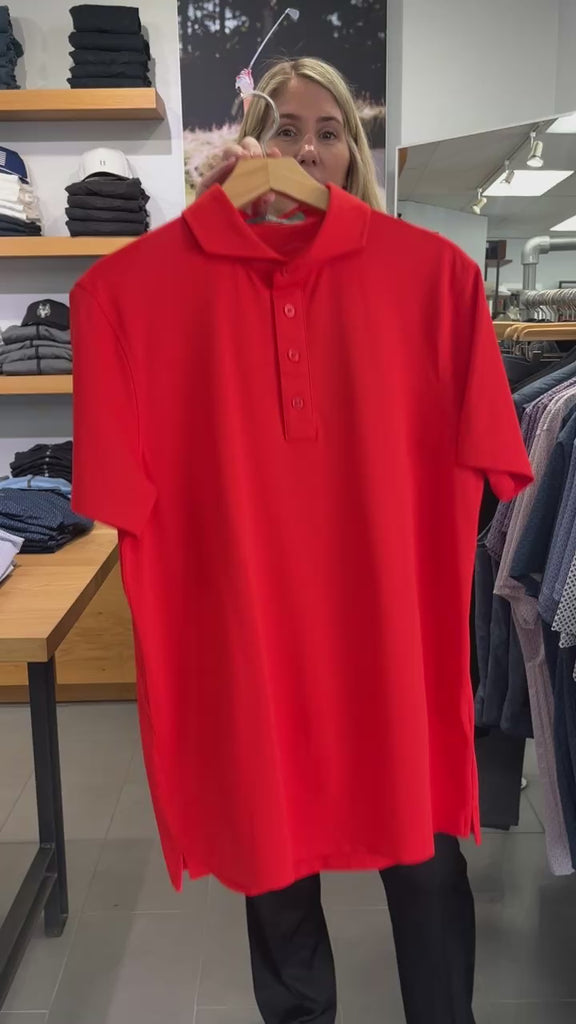 Rib Gusset Polo in Poppy G/FORE