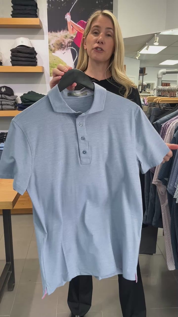 Rib Gusset Solid Polo Heather Slate G/FORE