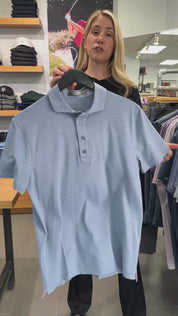 Rib Gusset Solid Polo Heather Slate G/FORE