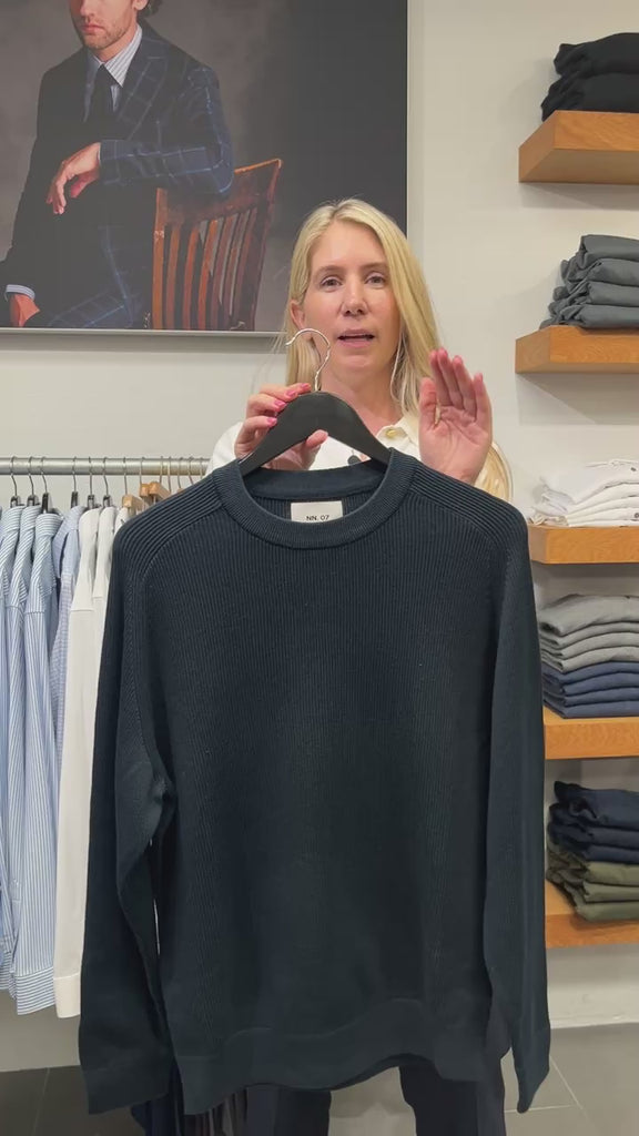 Kevin Organic Cotton Sweater Navy Blue NN07