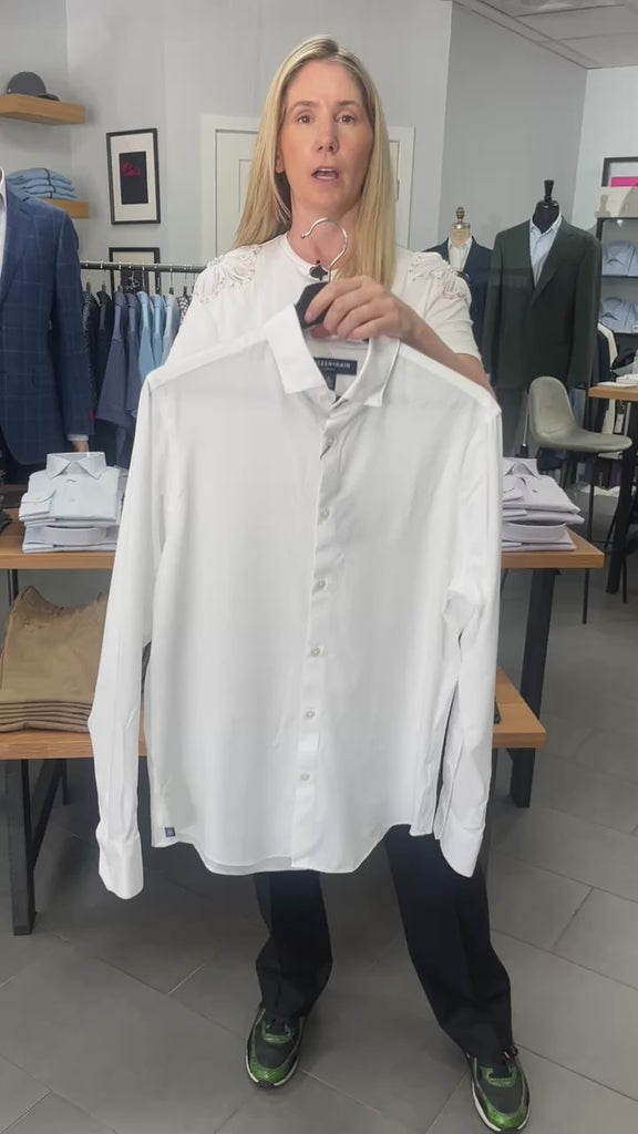 Mizzen + Main white men's leeward dress shirt no tuck