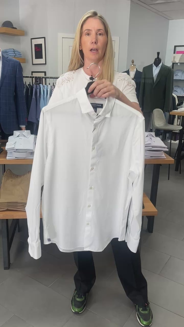 White Solid Leeward Dress Shirt - No Tuck