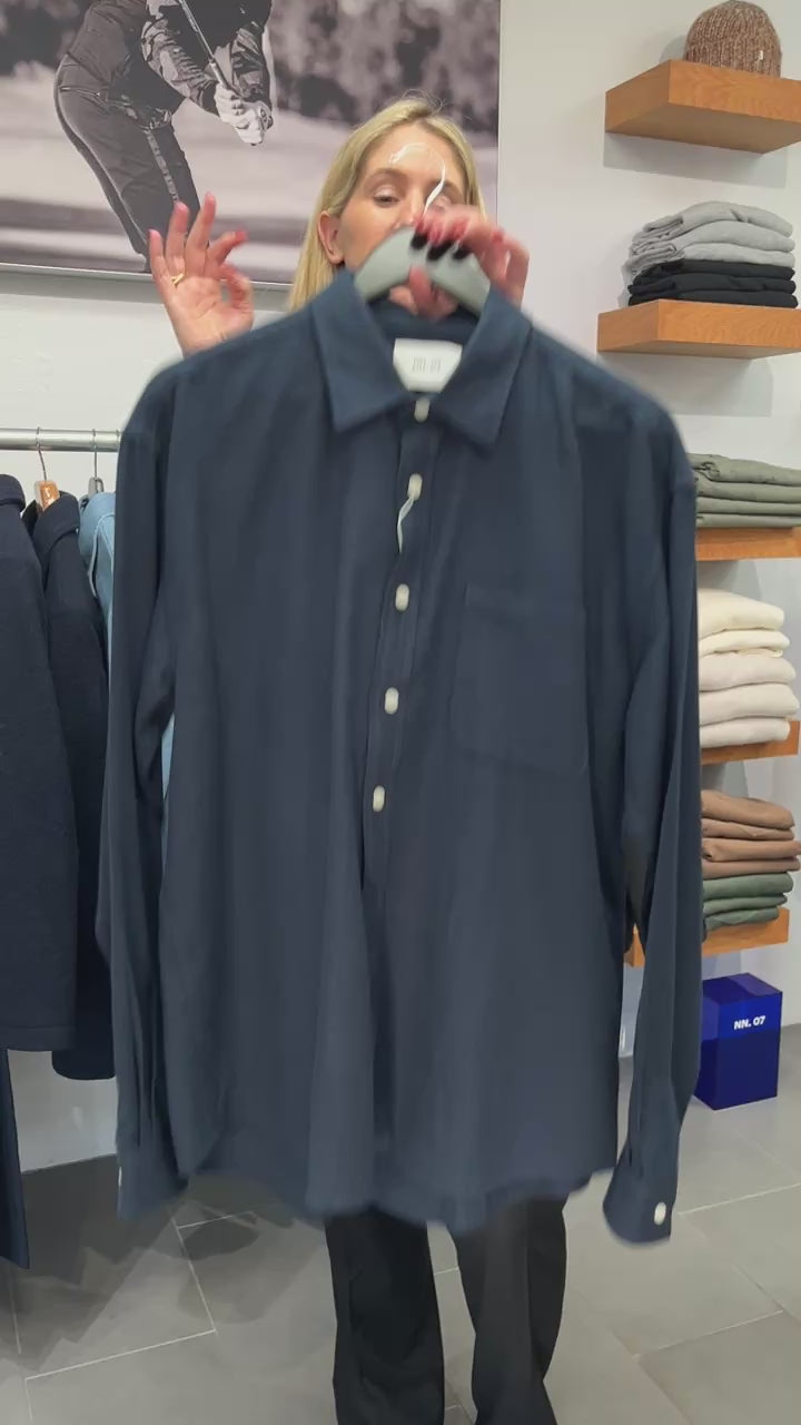 Deon Flannel Shirt Navy Blue NN.07