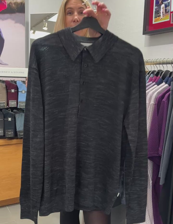 Raymond Long Sleeve Polo in Black from NN. 07