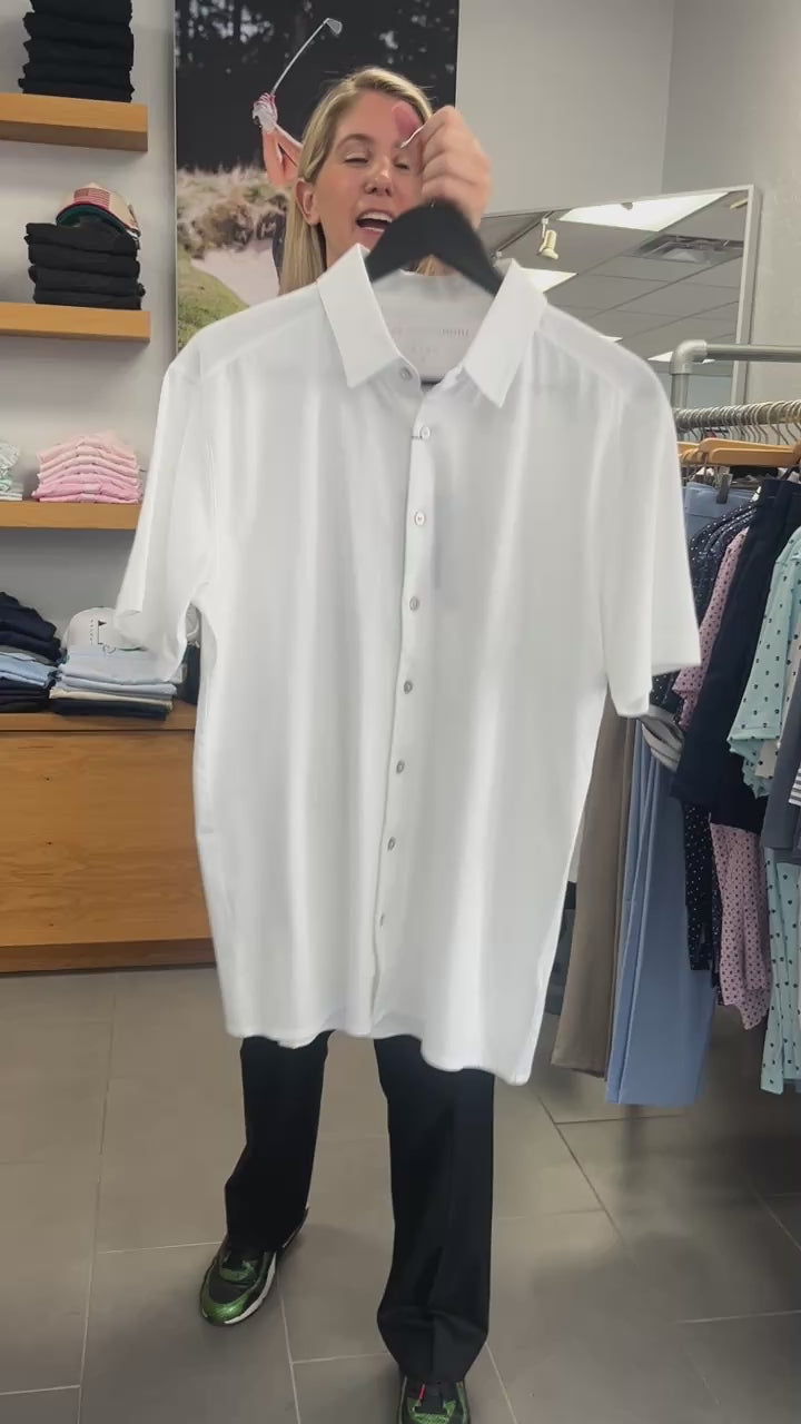 Short Sleeve Button Front Shirt GeorgRoth White