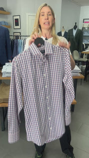 Navy Madison Check Leeward Dress Shirt by Mizzen + Main