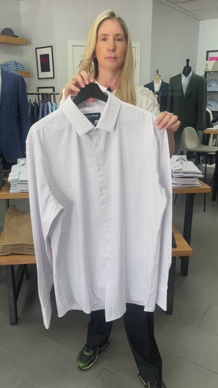 Lavender Michael Plaid Leeward Dress Shirt  Mizzen + Main