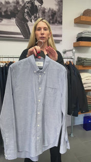 Arne Brushed Oxford Shirt Navy Blue