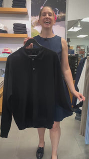 Saratoga Long Sleeve Polo Sweater Shepherd Greyson Clothiers