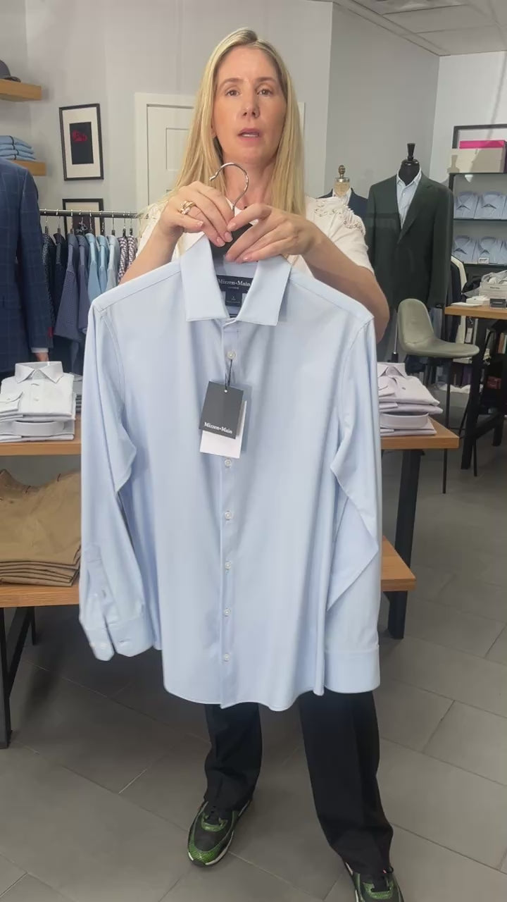 Light Blue Solid Leeward Dress Shirt Mizzen + Main