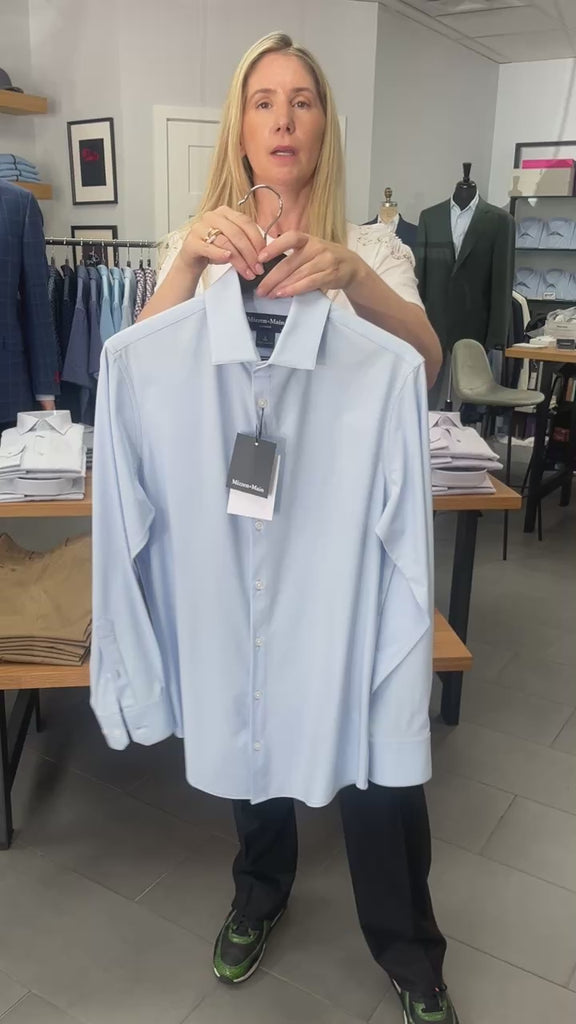 Light Blue Solid Leeward Dress Shirt Mizzen + Main