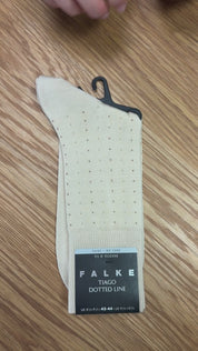 Falke Tiago Dotted Line Mens Sock Beige 