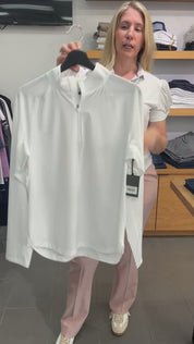 GFore Tech Mélange Raglan Quarter Zip in Snow