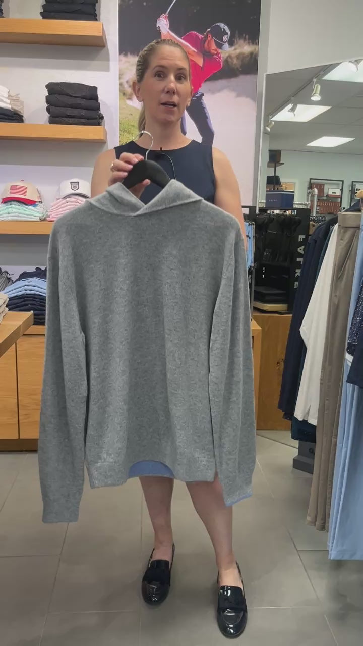 Koko Sweater Hoodie Light Grey Heather Greyson Clothiers