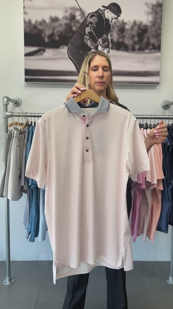 Coral Dreams Short Sleeve Polo Pink Sky Greyson Clothiers