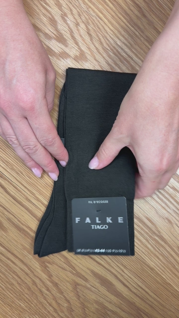 Falke Tiago knee high dress socks brown