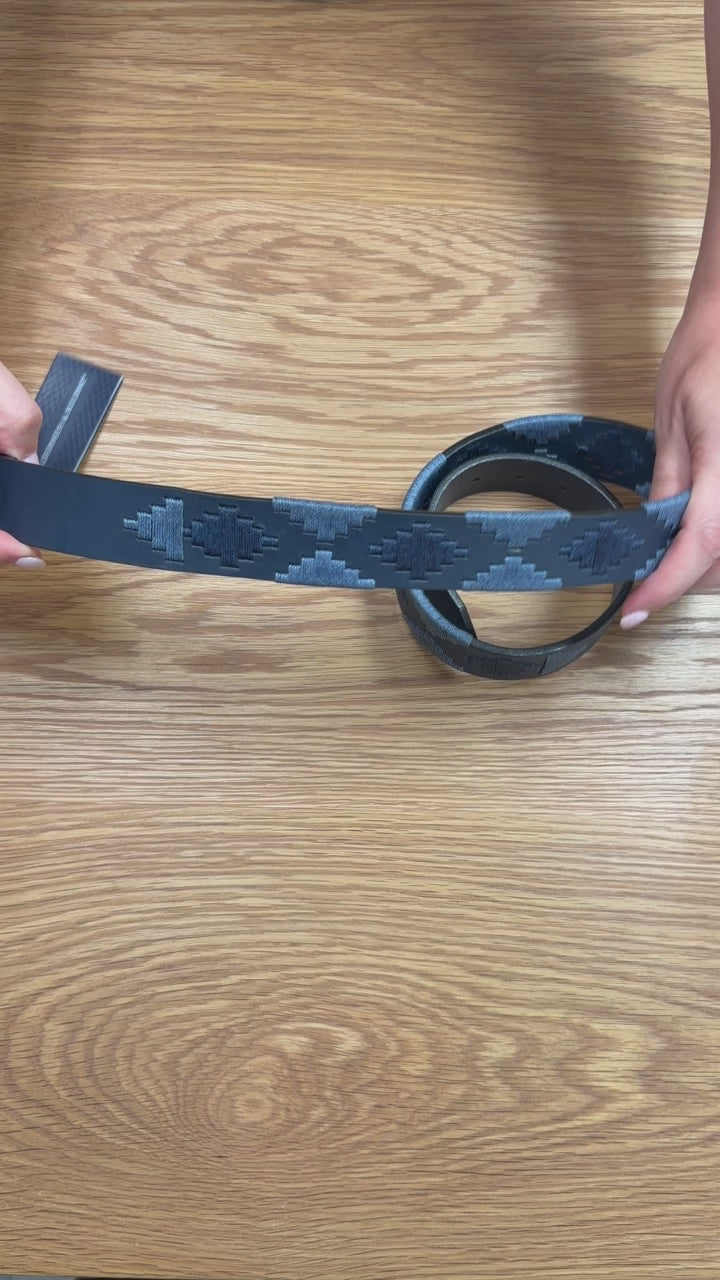 The Barker Belt - Navy & Slate | Holderness & Bourne