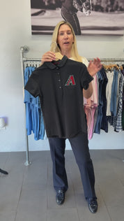 Arizona Diamondbacks Scarlett Short Sleeve Polo Shepherd Greyson Clothiers