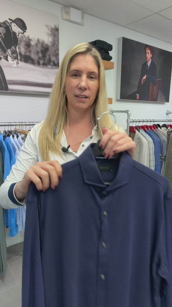 Omaha Pique Dress Shirt Maltese Blue Greyson Clothiers video