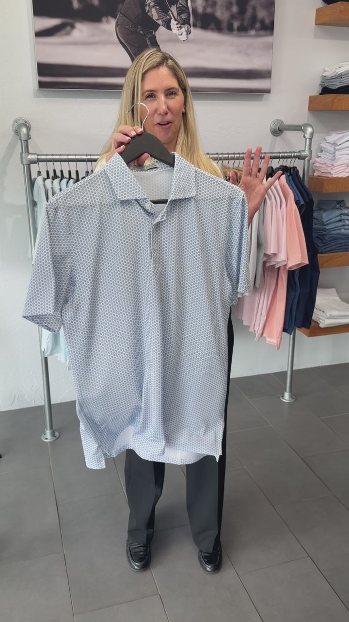 The Lafayette Shirt - White & Pacific Blue | Holderness & Bourne