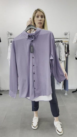 Navy Pink Geo Print Dress Shirt | Mizzen + Main