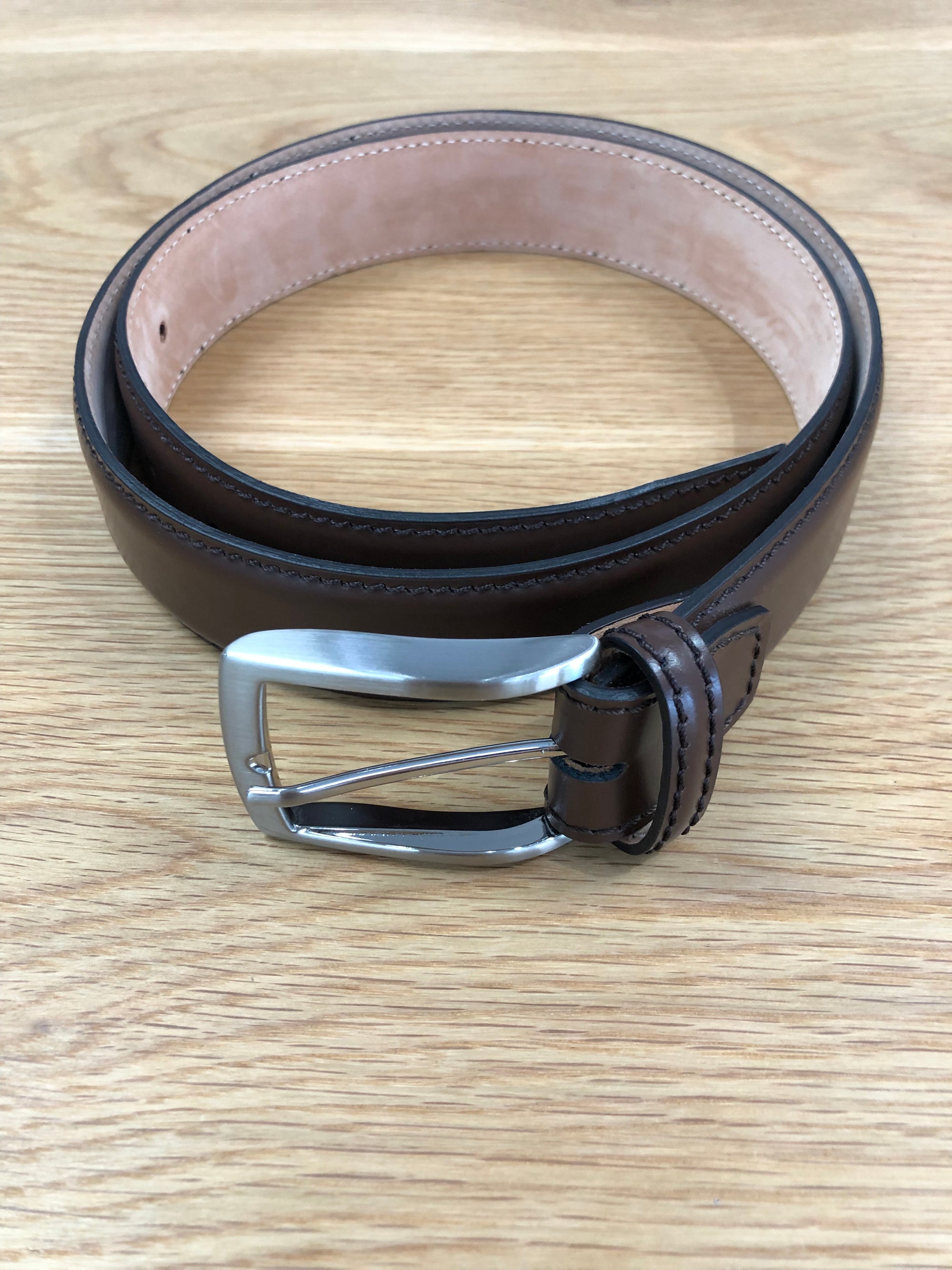 SALE Brooks Brothers Leather Braided Brown Belt Size 42 Like New